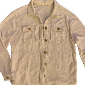 Thick Cotton / Fleece Button-Up Shacket